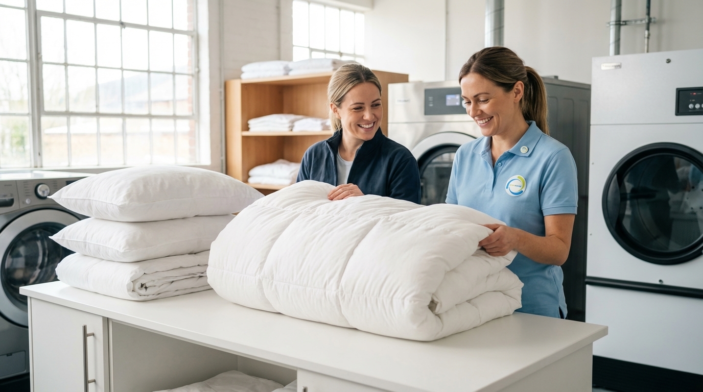 Fresh clean duvet after professional duvet cleaning service